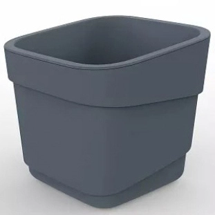 Горшок для цветов пластиковый 2,2л d-15,5см "Hills" серый