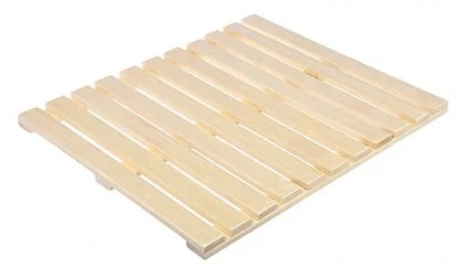 Решетка на пол из липы "Банные штучки" 60*70*3см