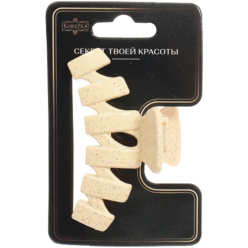 Заколка - краб для волос AKS - MANTANA, микс 6 цветов, зиг - заг, 72,3см _4