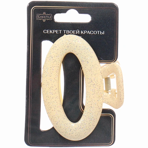 Заколка - краб для волос AKS - MANTANA, микс 6 цветов, овал, 74см _4