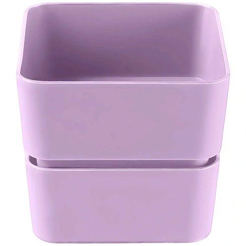 Кашпо для цветов пластиковое 0,45л 9,6*9,6*8,6см "Фиори" Арт Лаванда