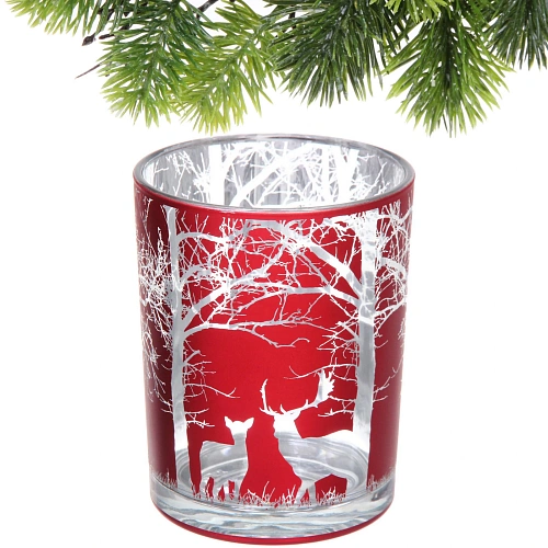 Подсвечник Зимний лес 1012,5 см, Красный_4