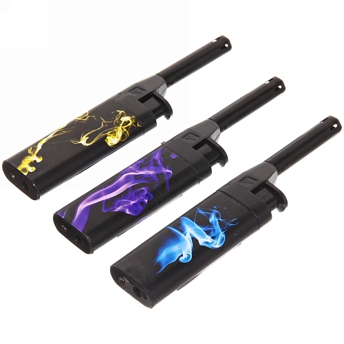 Зажигалка газовая для газовой плиты 14см черная трубка _6