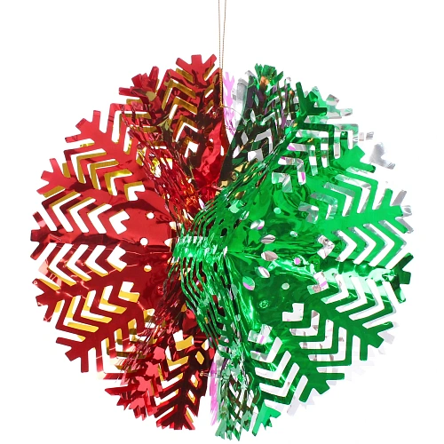 Украшение фольгированное Снежный шар d-30 см, Мультицвет_8