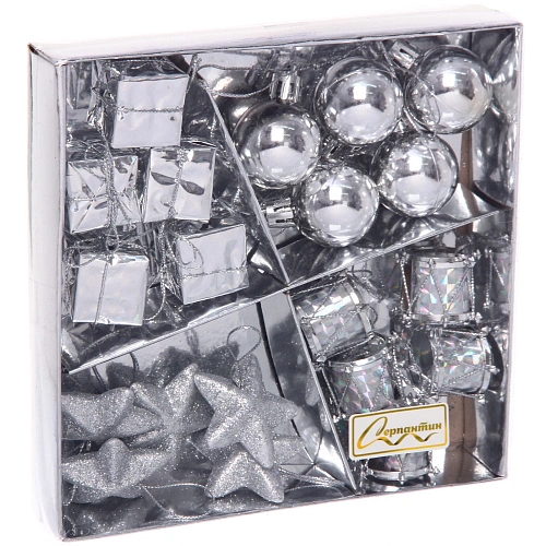 Набор украшений Новогодний базар 155155 см, Серебро_2