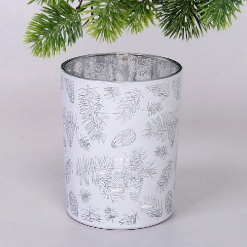 Подсвечник Зимняя хвоя 1012,5 см, Белый_4