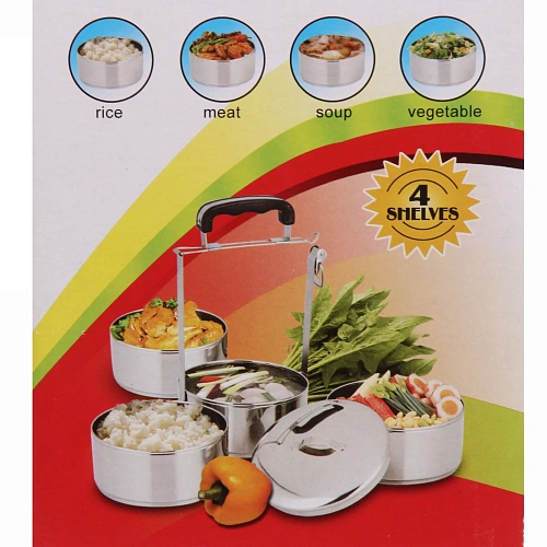 Контейнер для продуктов металлический 1322см 4уровня, пластиковая ручка_8