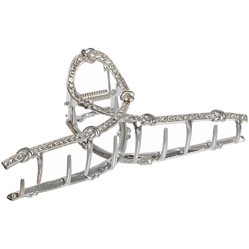 Заколка-краб для волос AKS - DesignPRO, петля, цвет золото и хром, 115см_3