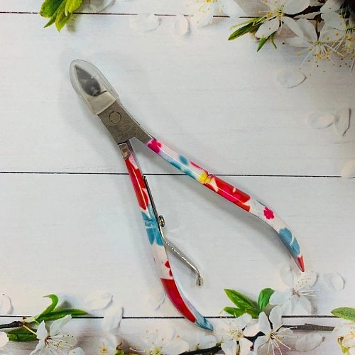 Кусачки для кутикулы, на блистере Ультрамарин, одна пружина, цвет микс, 10см_8