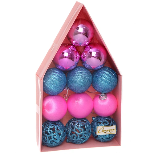 Набор украшений Вдохновение 5 см, Розовый, синий_2