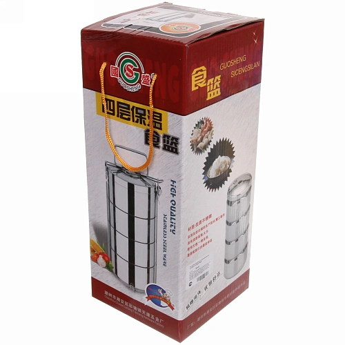 Контейнер для продуктов металлический 13,526см 4 уровня, термо_6