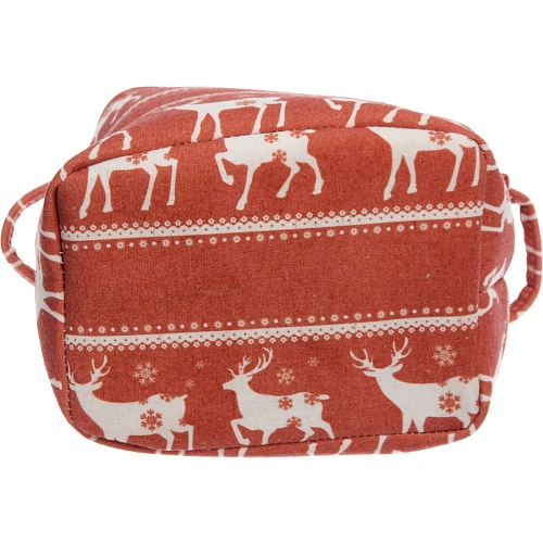 Коробка для хранения ИДЕЯДОМА, принт новогодний, цвет красный, 20,51417см,  (лейбл Селфи)_9