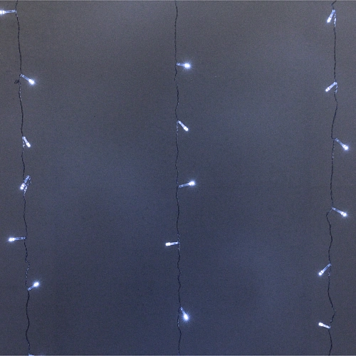 Гирлянда для дома ЗАНАВЕС 3м2,5м 240 ламп LED, прозрпровод, 8 реж, IP-20 Белый_2