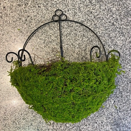 Кашпо для цветов "Сфагнум" с кокосовым волокном, настенное d=30см, мох