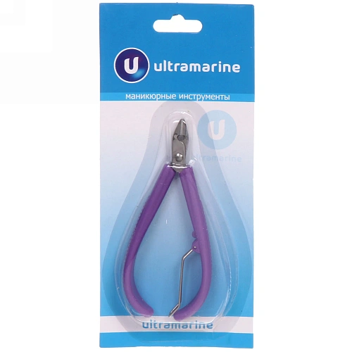 Кусачки для кутикулы, на блистере Ультрамарин, одна пружина, ручки пластик, цвет микс, на блистере,10см_5