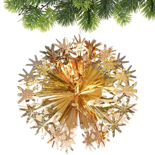 Украшение фольгированное Волшебный шар d-30 см, Шампань_4