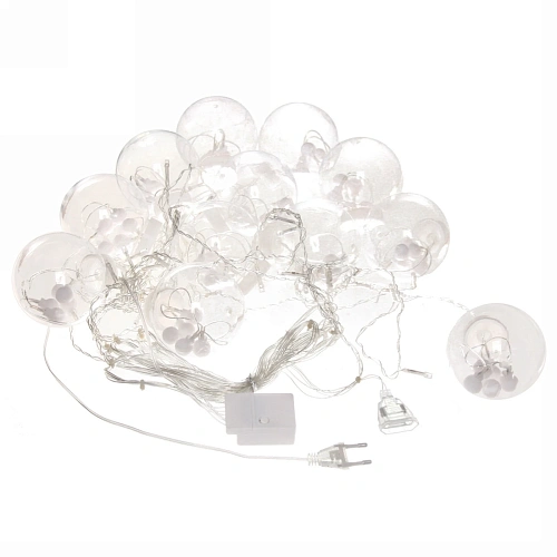 Гирлянда для дома БАХРОМА Снежный шар ш2,5 м в0,60,9м 138 лампы LED, d-8 см, Теплый белый (возможность соединения)_14