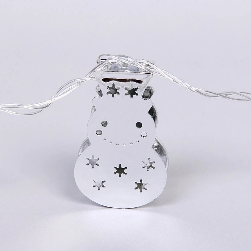 Гирлянда для дома Серебряный снеговик 4м 20 ламп LED, 3,76 см прозрпров,1 реж, IP-20, Белый (соединение)_9