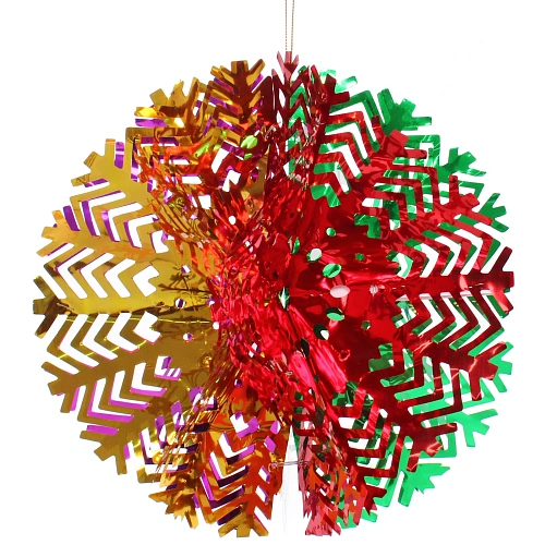 Украшение фольгированное Снежный шар d-30 см, Мультицвет_9