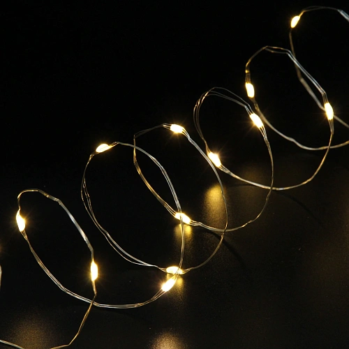 Гирлянда для дома НИТЬ Роса 20 м 200 ламп LED, 8 реж,IP-20, Теплый белый_11