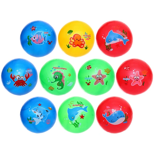 Мяч 22 см "Морские жители" (60 гр.)