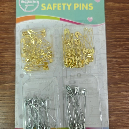 Булавки английские 55-85шт "Favorite Hous", цвет золото и серебро