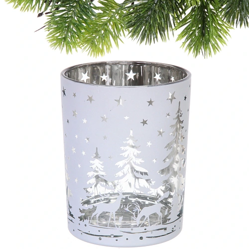 Подсвечник Снежный лес 1012,5 см, Белый_4