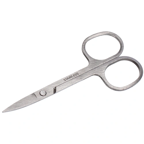 Ножницы маникюрные на блистере Ultramarine, овальные кольца, широкие, цвет металл 9см_12