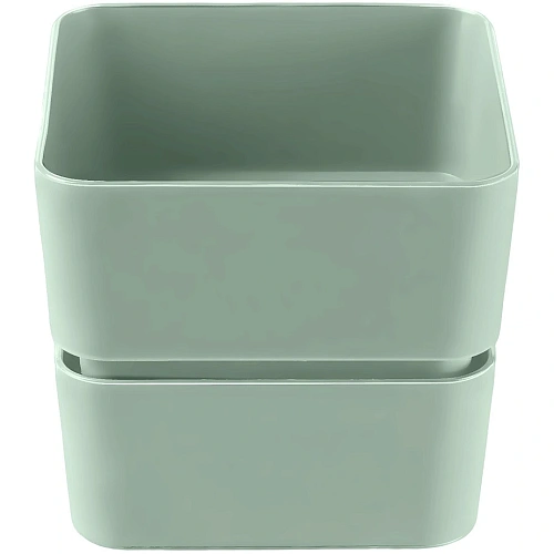 Кашпо для цветов пластиковое 0,45л 9,6*9,6*8,6см "Фиори" Арт Нефрит