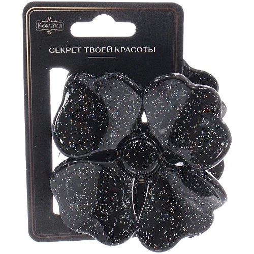 Заколка - краб для волос AKS - SALVATORE, микс 6 цветов, нежный цветок, 6,56,5см _15