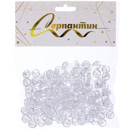 Бусы на ёлку 2,0  м Волшебная капля d-10 мм, Прозрачный_4