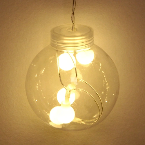 Гирлянда для дома БАХРОМА Снежный шар ш2,5 м в0,60,9м 138 лампы LED, d-8 см, Теплый белый (возможность соединения)_12