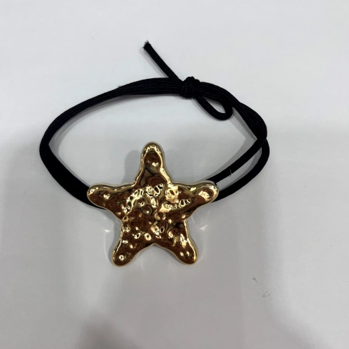 Резинка для волос в наборе 2шт "DesignPRO", цвет черный / золото , 3,5*3,5см