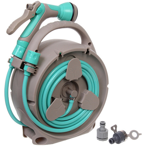 Катушка со шлангом и адаптерами 20м мятная HQ12_3