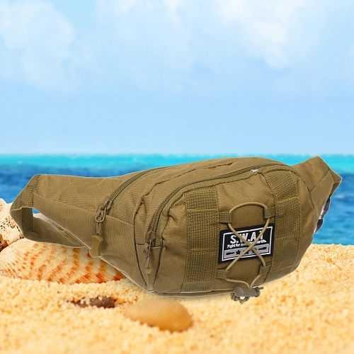 Сумка на пояс Sport leader - Viking,три кармана, цвет песочный, 32166см_5