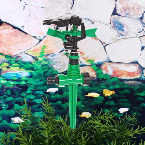 Разбрызгиватель импульсный на колышке, круговой,секторный, бс 30см_9