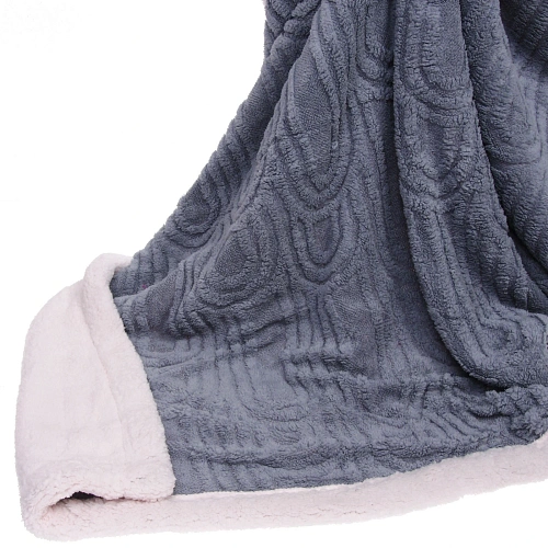 Плед 200230 см BARBARA двусторонний, цвет светло-серый_4