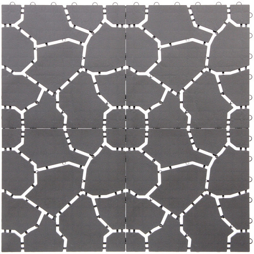 Антискользящее модульное покрытие Каменный узор 29,529,5 см (4 модуля), Серый_7