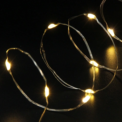 Гирлянда для дома НИТЬ Роса 20 м 200 ламп LED, 8 реж,IP-20, Теплый белый_12