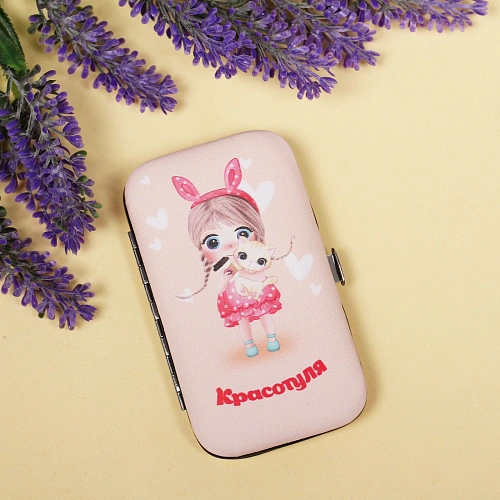 Набор для маникюра в футляре 6 предметов КРАСОТУЛЯ!,116,5см (разработка РЦ Восток  пакет с подвесом)_5