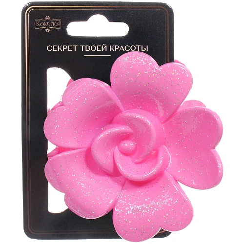 Заколка - краб для волос AKS - SALVATORE, микс 6 цветов, роза, 77см _14