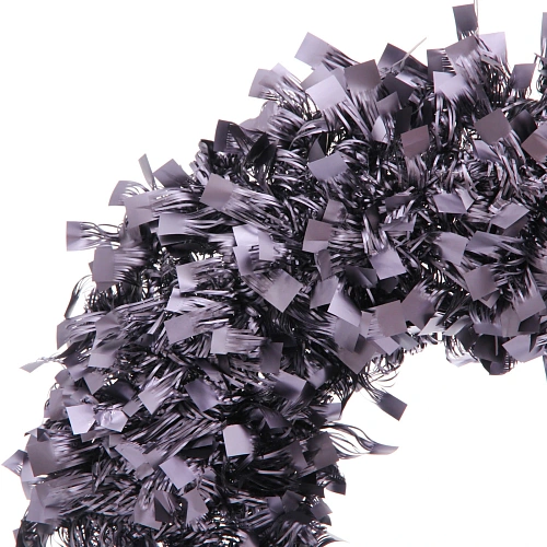 Венок декоративный TINSEL Изящное сияние 38 см, Графит_3
