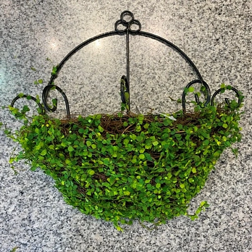 Кашпо для цветов "Сфагнум" с кокосовым волокном, настенное d=30см, листики