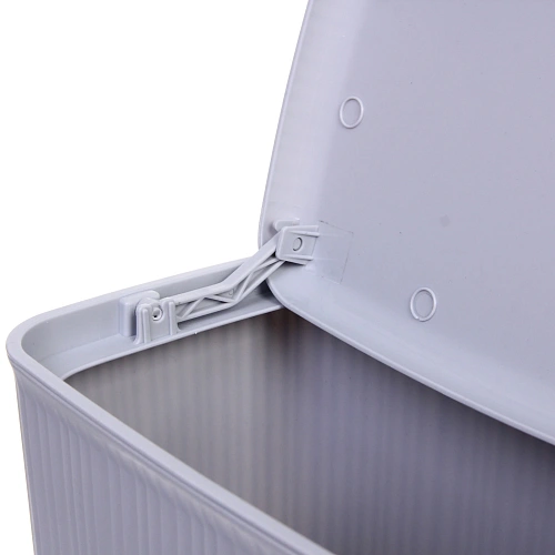 Корзина для мусора подвесная 26х20х32 серая с крышкой_13