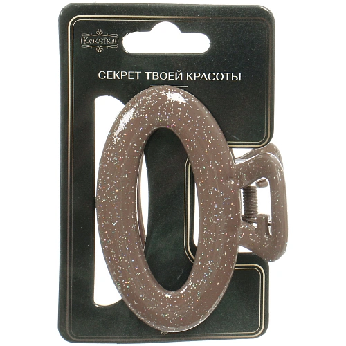 Заколка - краб для волос AKS - MANTANA, микс 6 цветов, овал, 74см _5