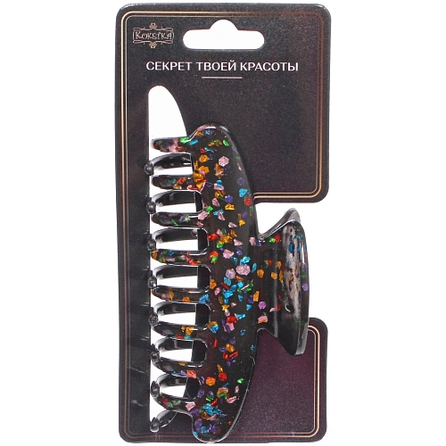 Заколка - краб для волос AKS - VIENTO, микс 6 цветов, классика, 9,53,5см _15