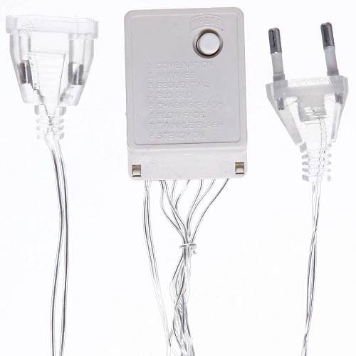 Занавес светодиодный для дома 3,02,5 м 480 ламп LED, прозрачпров, Синий (можно соединять)_5