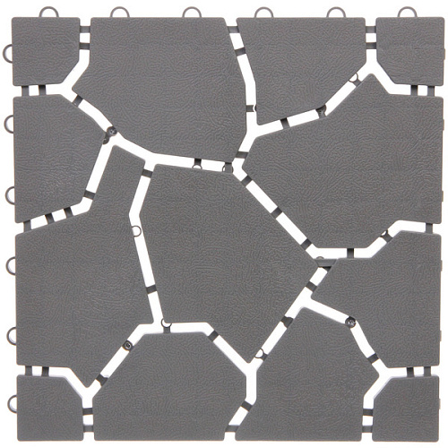 Антискользящее модульное покрытие Каменный узор 29,529,5 см (4 модуля), Серый_12