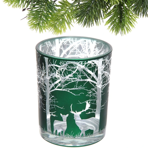 Подсвечник Зимний лес 1012,5 см, Изумруд_4