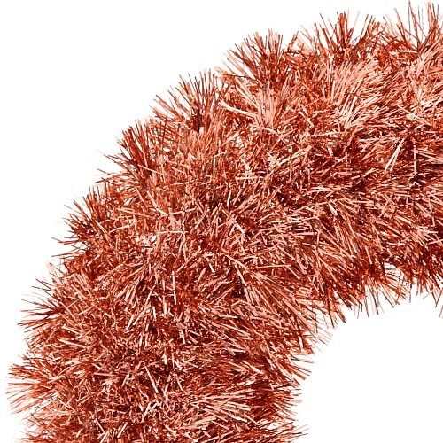 Венок декоративный TINSEL Яркие переливы 38 см, Медный_3